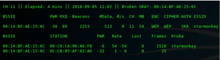 Broken SKA message during de-authentication attempt
