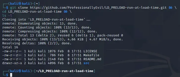 Cloning the LD_PRELOAD run at load time repository