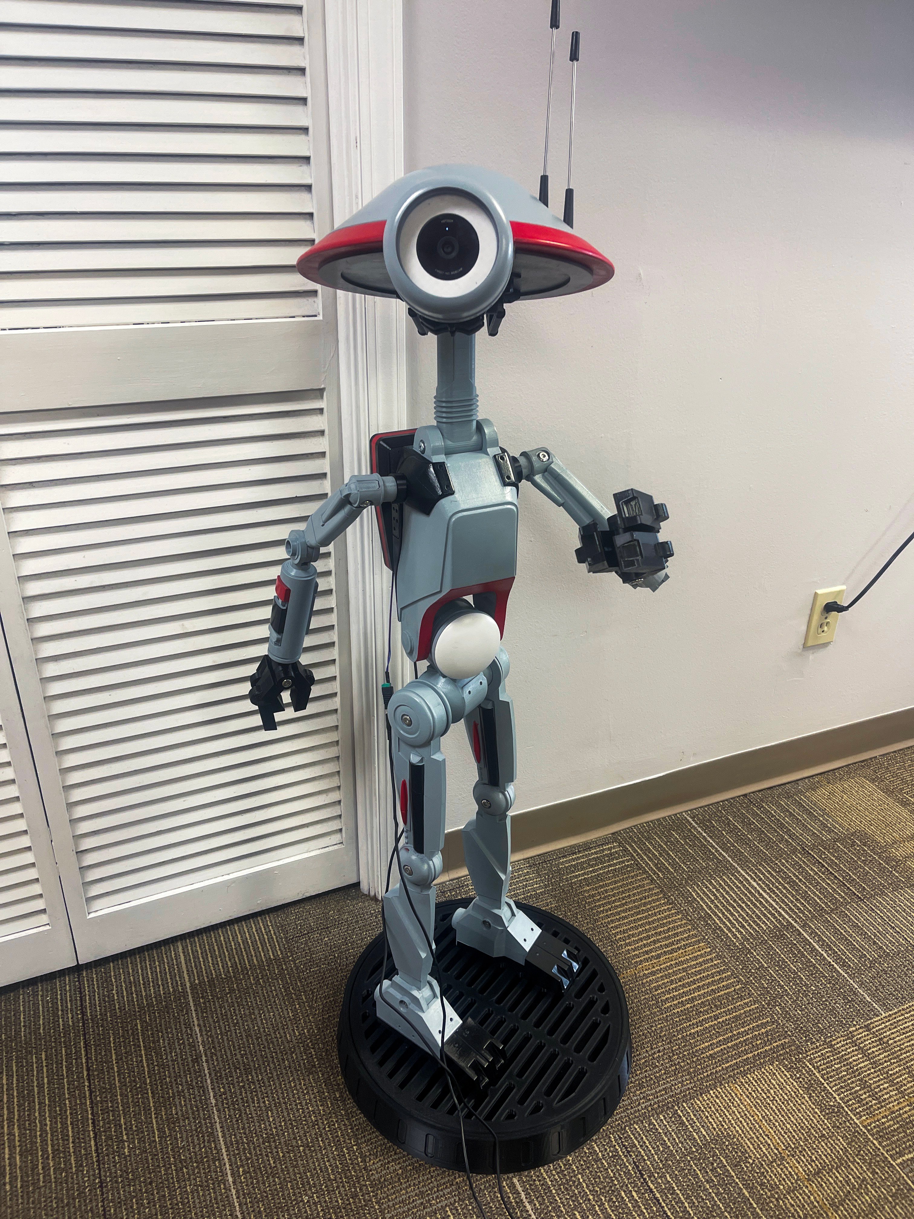 The fully assembled droid ready for its first convention