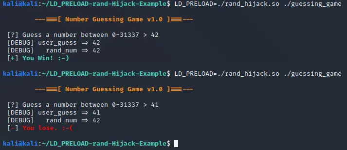 Guessing 41 with hijack still producing 42