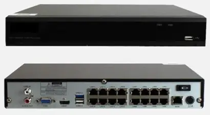 GW Security PoE NVR unit with 16 channels and pre-installed hard drive