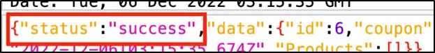 HTTP response showing status: success with valid token