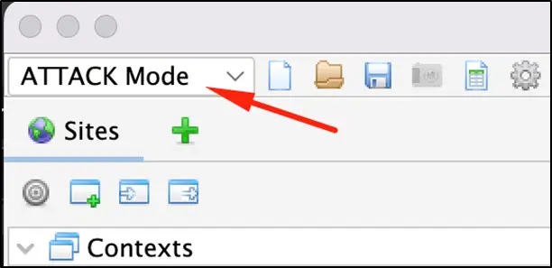 ZAP mode selector with ATTACK mode selected