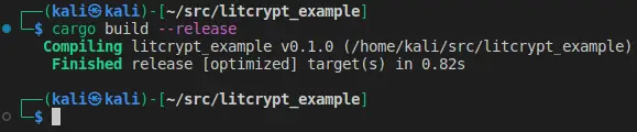 Building the release binary for the first example