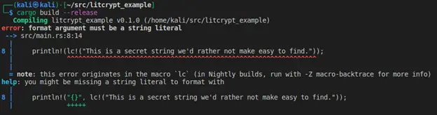 Error building the binary due to missing formatter