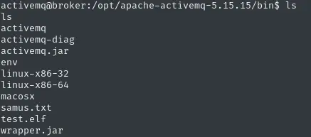 ls output in half shell