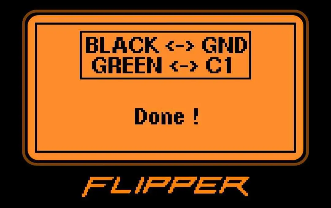 Screenshot of Flipper that reports Done!