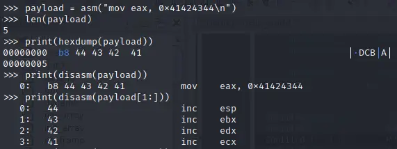 Offset changing the meaning of an x86 instruction