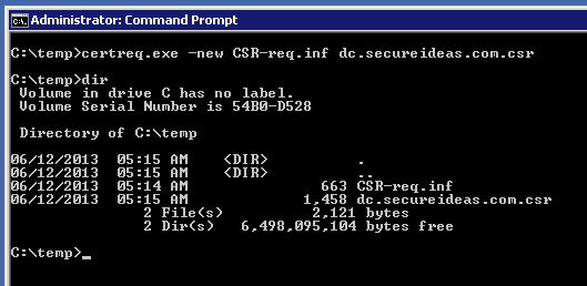 Running certreq.exe Running certreq.exe