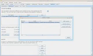 Burp Suite cookie jar dialog showing the session cookie to be deleted before comparison