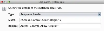 Burp Suite Match and Replace rule modifying Access-Control-Allow-Origin header