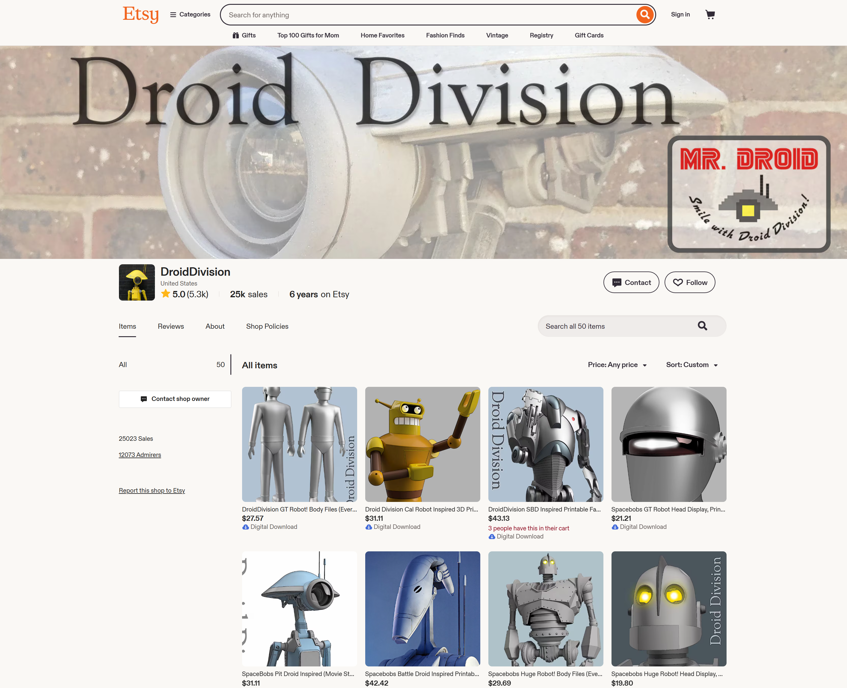 Droid Division on Etsy