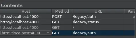 Proxy history in Burp Suite showing captured Postman requests