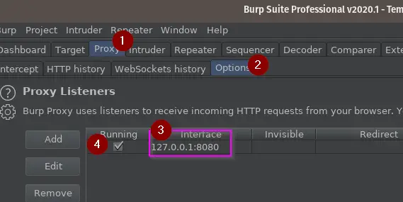 Burp Suite project creation screen