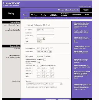 Linksys router static DNS configuration pointing to attacker's dnschef server